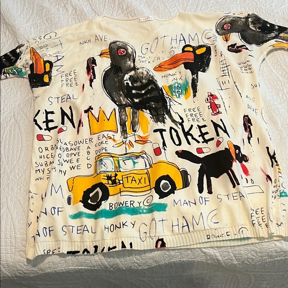 Artistic Graphic Print Women's Sweater - Picture 1 of 5